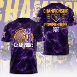 LSU Tigers Baseball 2025 National Champions 3D Apparel - GNE 3841
