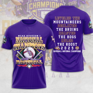 LSU Tigers Baseball 2025 National Champions 3D Apparel - MAITM 11890