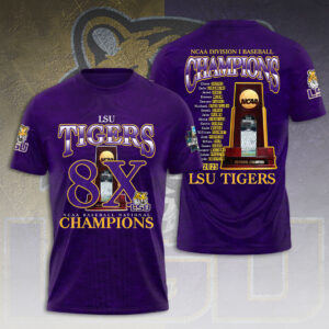 LSU Tigers Baseball 2025 National Champions 3D Apparel - HOATT 11444