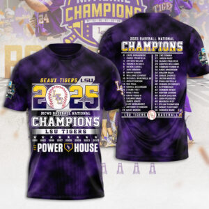 LSU Tigers Baseball 2025 National Champions 3D Apparel - MAITM 11805