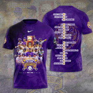 LSU Tigers Baseball 2025 National Champions 3D Apparel - TANTN 13942