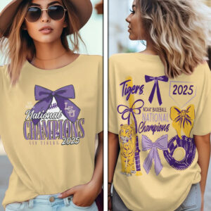 LSU Tigers Baseball 2025 National Champions 3D Apparel - GNE 3849