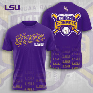LSU Tigers Baseball 2025 National Champions 3D Apparel - GNE 3907