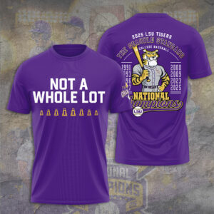 LSU Tigers Baseball 2025 National Champions 3D Apparel - TANTN 14682