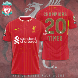 Liverpool FC 2024/25 Premier League Champions 3D Apparel – TANTN 12391