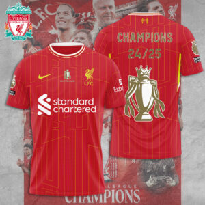 Liverpool FC 2024/25 Premier League Champions 3D Apparel – TANTN 12393