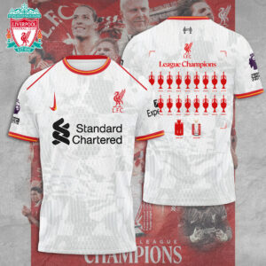 Liverpool FC 2024/25 Premier League Champions 3D Apparel – TANTN 12404
