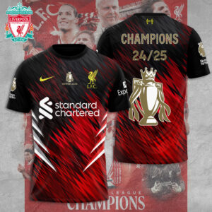 Liverpool FC 2024/25 Premier League Champions 3D Apparel – TANTN 12465