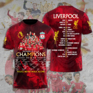 Liverpool FC 2024/25 Premier League Champions 3D Apparel - TANTN 12683