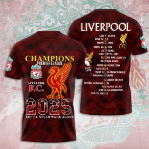 Liverpool FC 2024/25 Premier League Champions 3D Apparel – MAITM 11153