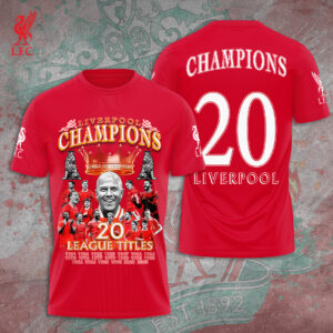 Liverpool FC 2024/25 Premier League Champions 3D Apparel – TANTN 12199
