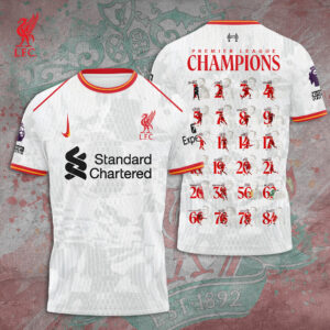 Liverpool FC 2024/25 Premier League Champions 3D Apparel – TANTN 12449
