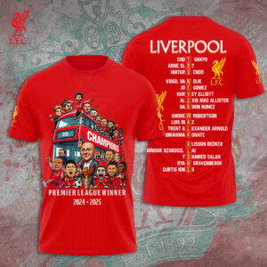 Liverpool FC 2024/25 Premier League Champions 3D Apparel - TANTN 12697