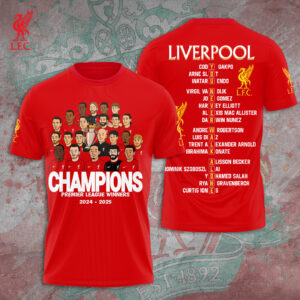 Liverpool FC 2024/25 Premier League Champions 3D Apparel - TANTN 12702