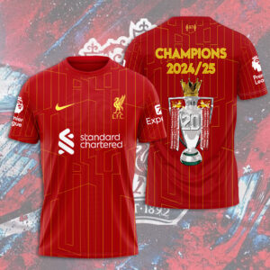 Liverpool FC 2024/25 Premier League Champions 3D Apparel – HOATT 9974