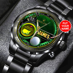 Personalized Masters Tournament x Rolex Black Stainless Steel Watch - VANDH 2768