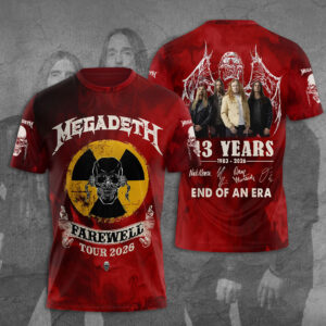 Megadeth 43 Years 3D Apparel - TANTN15452