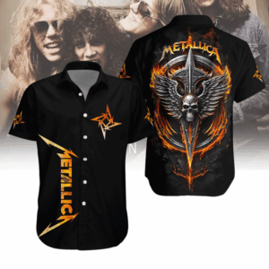 Metallica Short Sleeve Button-Down Shirt – ANHNV 6220