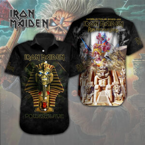 Iron Maiden Band Short Sleeve Button-Down Shirt – NGHIAVT 2204.8