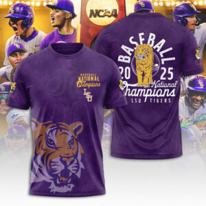 LSU Tigers Baseball 2025 National Champions 3D Apparel - NGHIAVT 2862