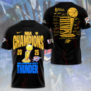 Oklahoma City Thunder 2025 NBA Champions 3D Apparel - NGHIAVT 2873