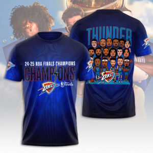 Oklahoma City Thunder 2025 NBA Champions 3D Apparel - NGHIAVT 2875