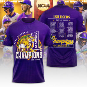 LSU Tigers Baseball 2025 National Champions 3D Apparel - NGHIAVT 2876