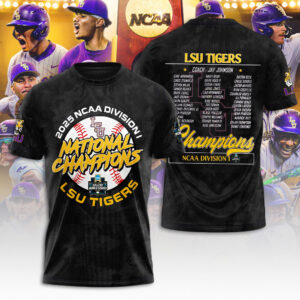LSU Tigers Baseball 2025 National Champions 3D Apparel - NGHIAVT 2877