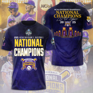 LSU Tigers Baseball 2025 National Champions 3D Apparel - NGHIAVT 2975
