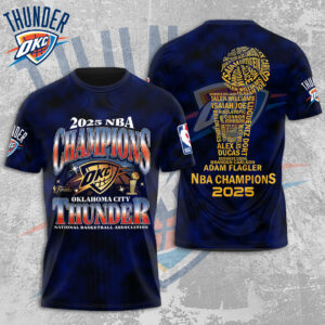 Oklahoma City Thunder 2025 NBA Champions 3D Apparel - MAITM 11757