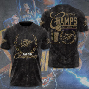 Oklahoma City Thunder 2025 NBA Champions 3D Apparel - TANTN 13957