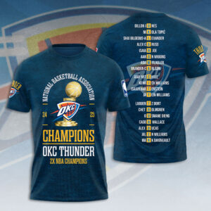 Oklahoma City Thunder 2025 NBA Champions 3D Apparel - HOATT 11364