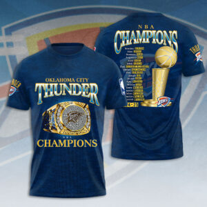 Oklahoma City Thunder 2025 NBA Champions 3D Apparel - HOATT 11397
