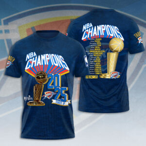 Oklahoma City Thunder 2025 NBA Champions 3D Apparel - HOATT 11404