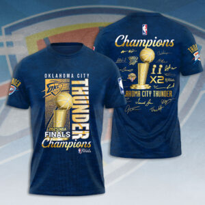 Oklahoma City Thunder 2025 NBA Champions 3D Apparel - HOATT 11460
