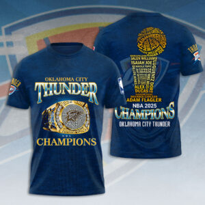 Oklahoma City Thunder 2025 NBA Champions 3D Apparel - HOATT 11469