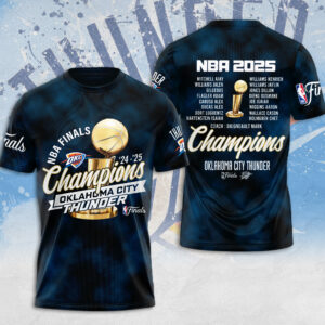 Oklahoma City Thunder 2025 NBA Champions 3D Apparel - MAITM 11779