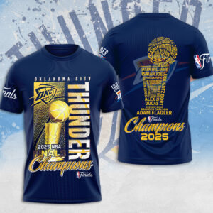 Oklahoma City Thunder 2025 NBA Champions 3D Apparel - MAITM 11797