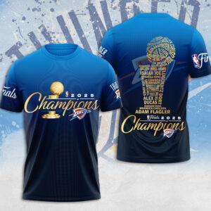 Oklahoma City Thunder 2025 NBA Champions 3D Apparel - MAITM 11800