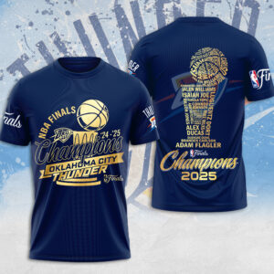 Oklahoma City Thunder 2025 NBA Champions 3D Apparel - MAITM 11802