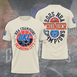 Oklahoma City Thunder 2025 NBA Champions 3D Apparel - TANTN 13940