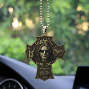 Ozzy Osbourne Custom shape 2-sided Acrylic Car Ornament - TANTN 14780