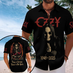 Ozzy Osbourne Short Sleeve Button-Down Shirt – MAITM 12365