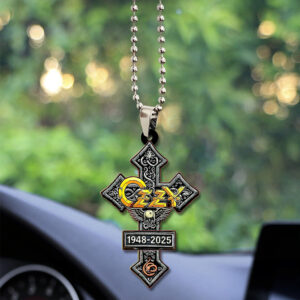 Ozzy Osbourne Custom shape 2-sided Acrylic Car Ornament - TANTN 14810