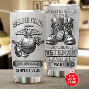 Personalized US Marine Corps 250th Anniversary Tumbler Cup - MAITM12655