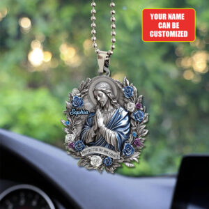 Personalized Protected By His Grace Custom shape 2-sided Acrylic Car Ornament - TANTN15415