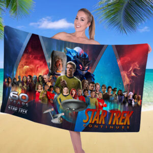 Star Trek 60th Anniversary 2026 Rectangle Beach Towel - TMTHU613