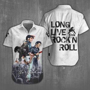 Elvis Presley Short Sleeve Button-Down Shirt - NGHIAVT 0029