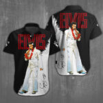 Elvis Presley Short Sleeve Button-Down Shirt - NGHIAVT 0011
