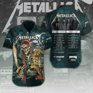 Metallica Short Sleeve Button-Down Shirt – TANTN 13582.1